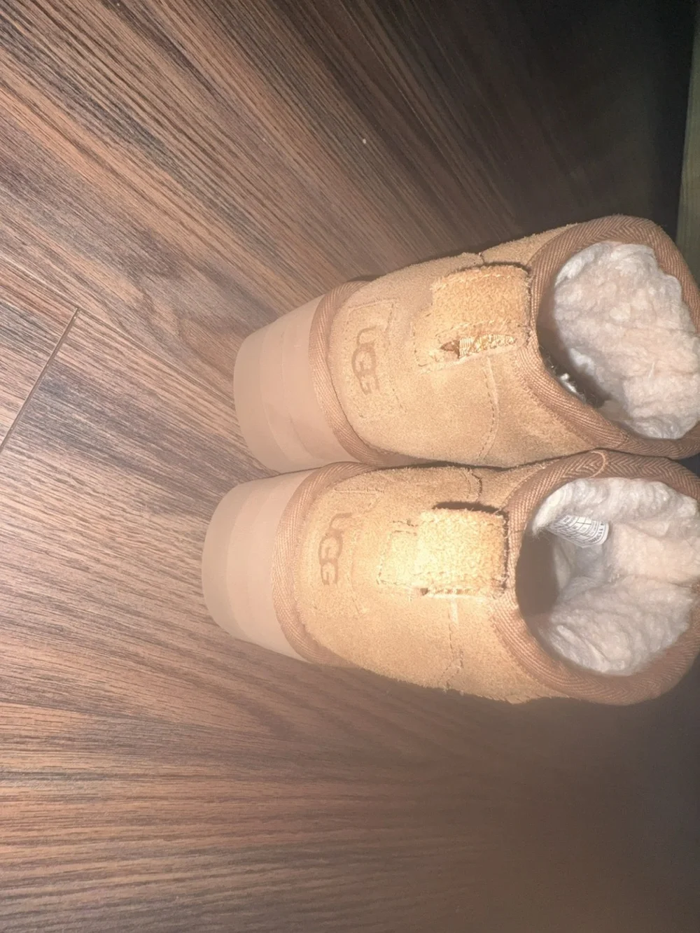 UGG Chestnut Shearling-Lined Short Winter Boots